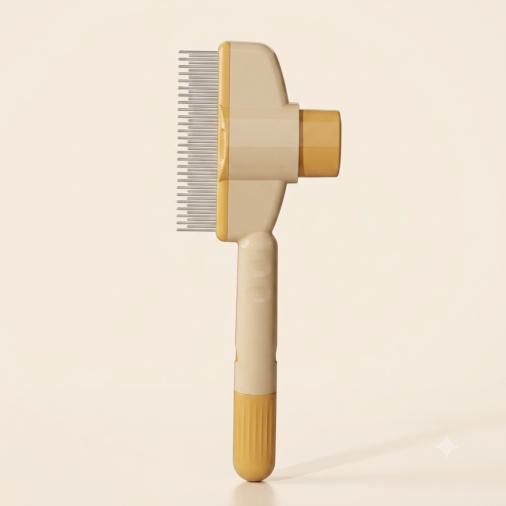 FluffAway Self-Cleaning Deshedding Brush for Cats & Dogs