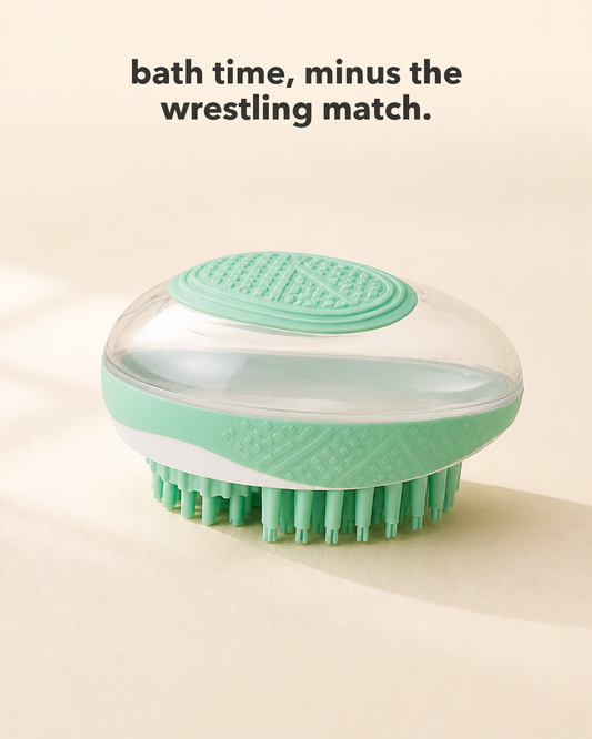 2-in-1 Silicone Pet Bath Brush & Shampoo Dispenser
