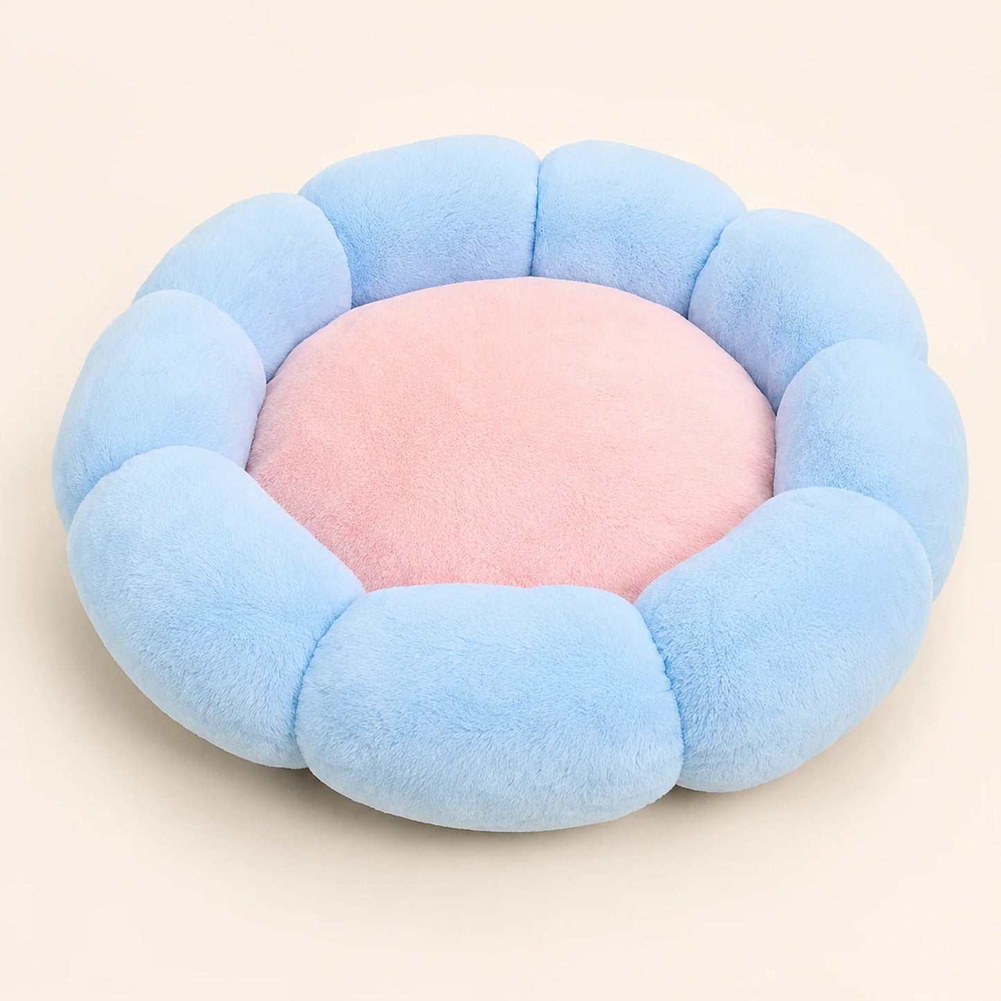 BloomNest Plush Flower Cat Bed