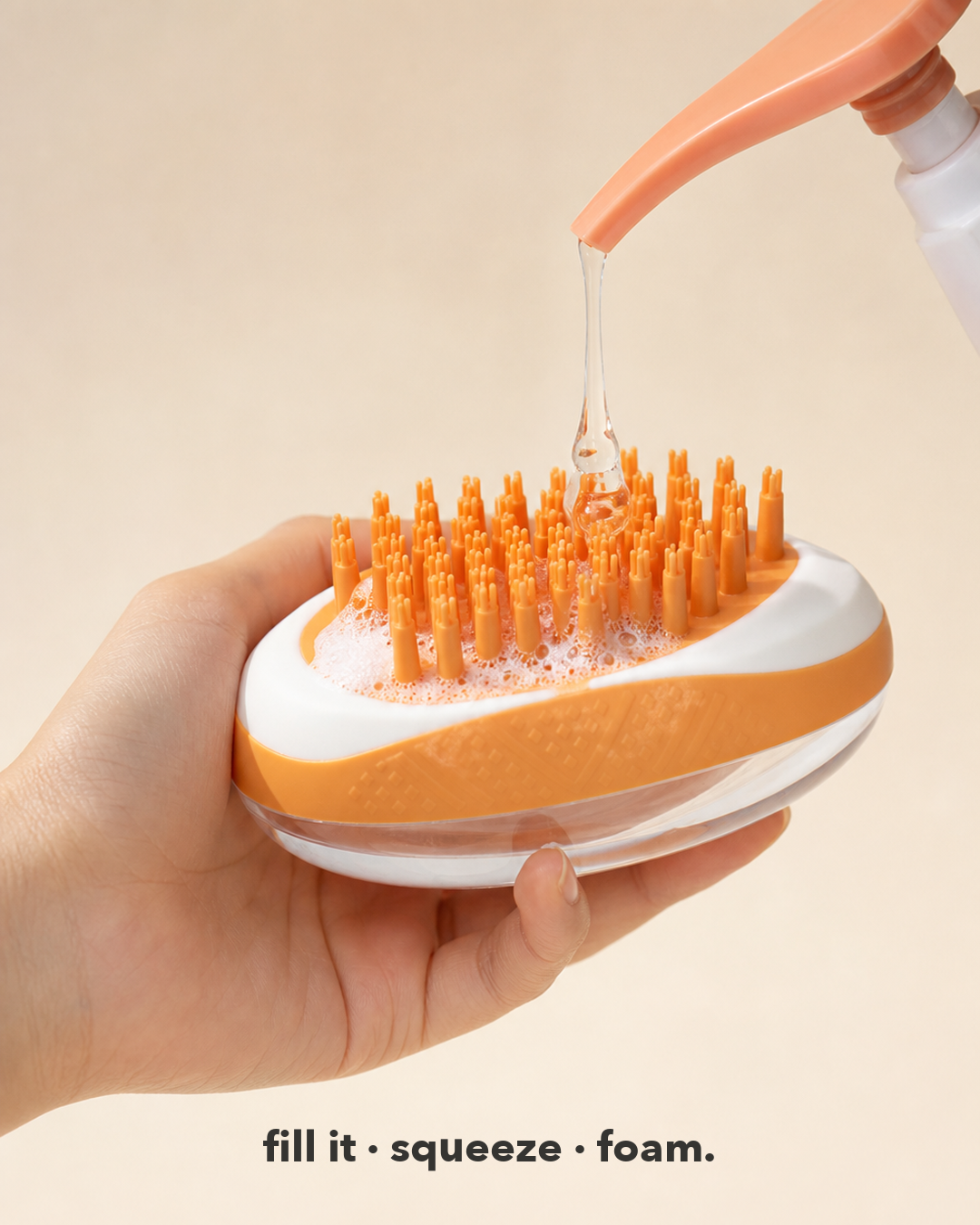 2-in-1 Silicone Pet Bath Brush & Shampoo Dispenser