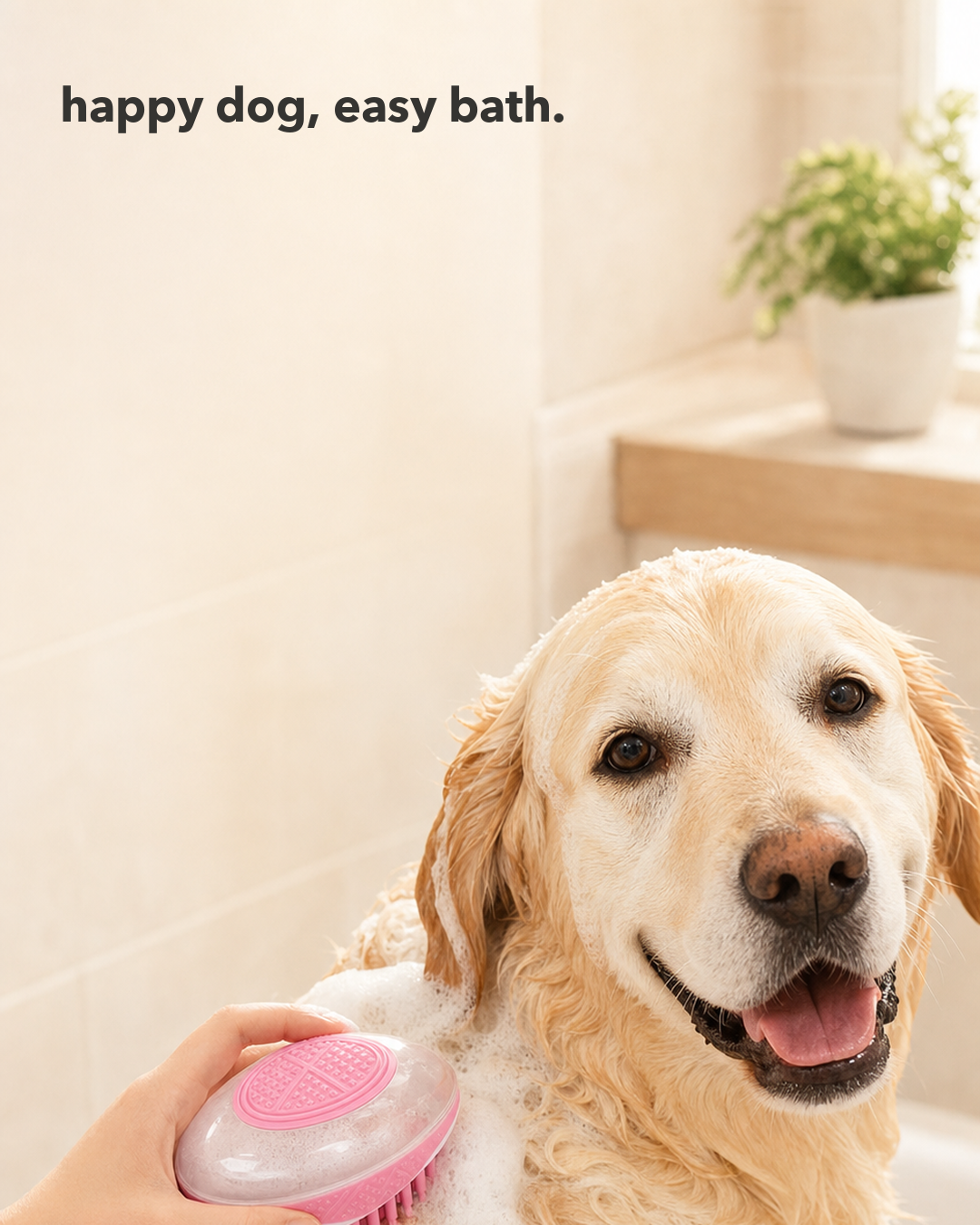 2-in-1 Silicone Pet Bath Brush & Shampoo Dispenser