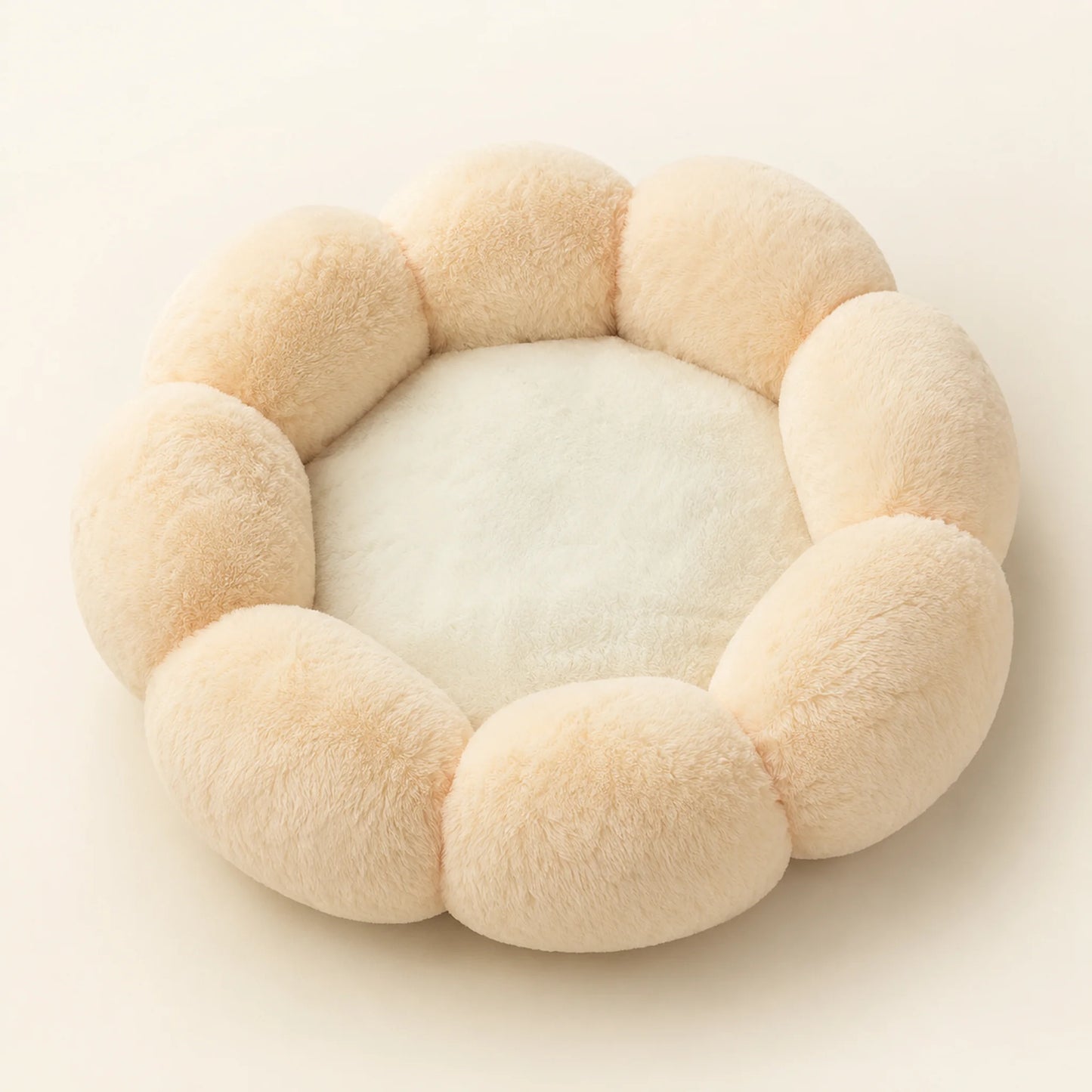 BloomNest Plush Flower Cat Bed