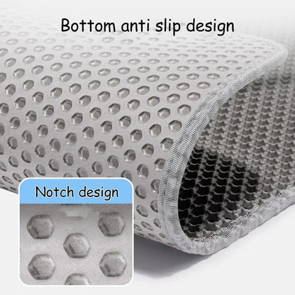 Anti-slip underside of cat litter mat
