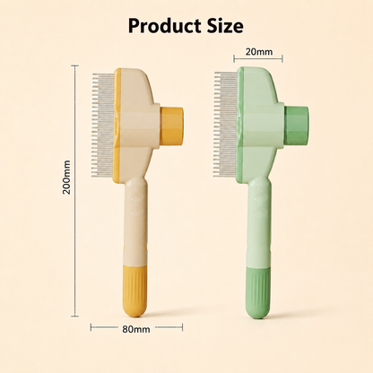 FluffAway Self-Cleaning Deshedding Brush for Cats & Dogs