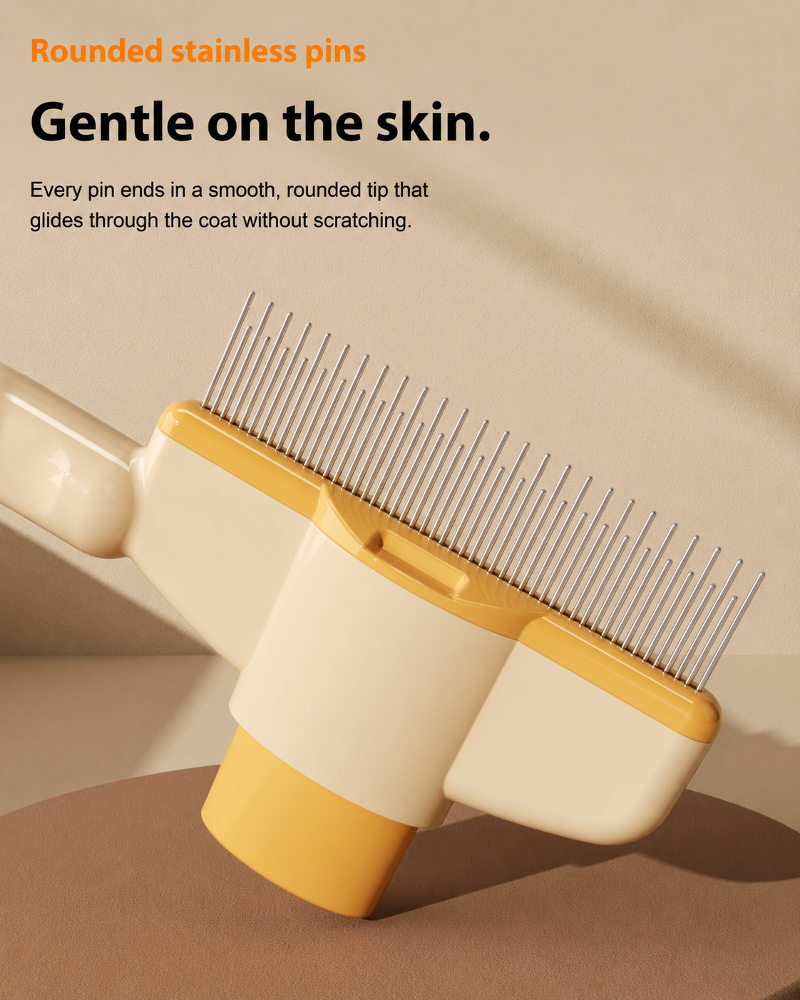 FluffAway Self-Cleaning Deshedding Brush for Cats & Dogs