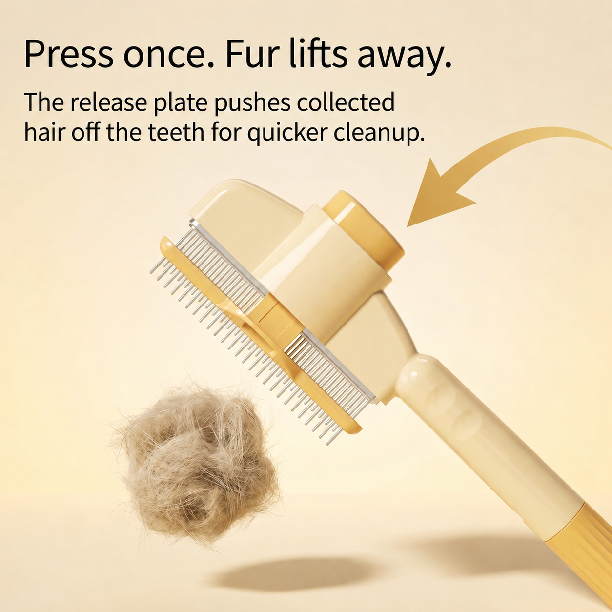 FluffAway Self-Cleaning Deshedding Brush for Cats & Dogs