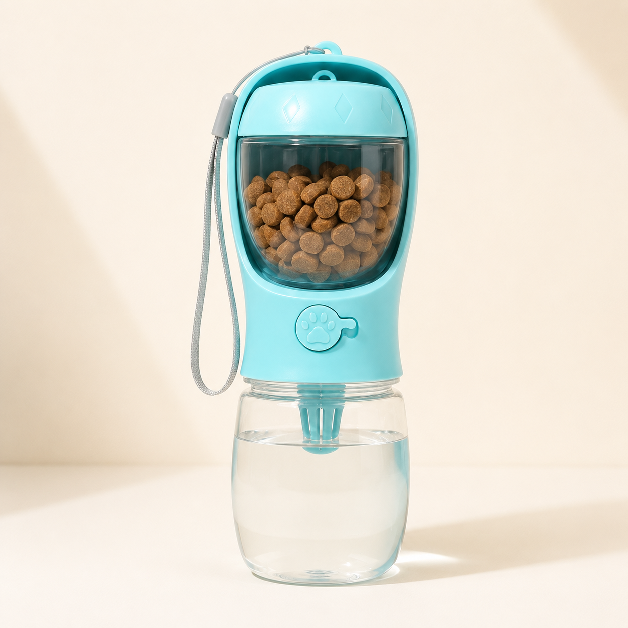 2-in-1 Dog Travel Water Bottle + Treat Holder