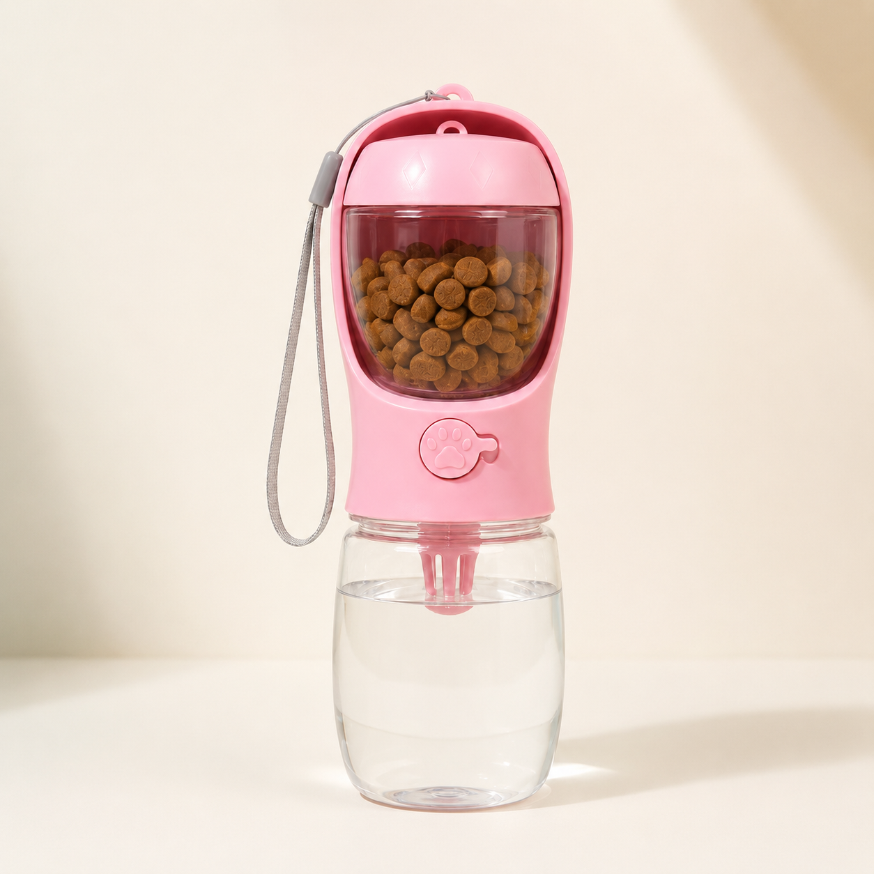 2-in-1 Dog Travel Water Bottle + Treat Holder