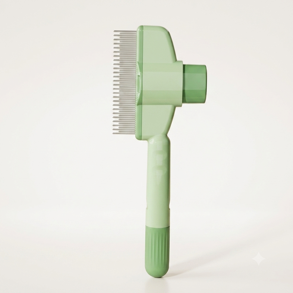 FluffAway Self-Cleaning Deshedding Brush for Cats & Dogs