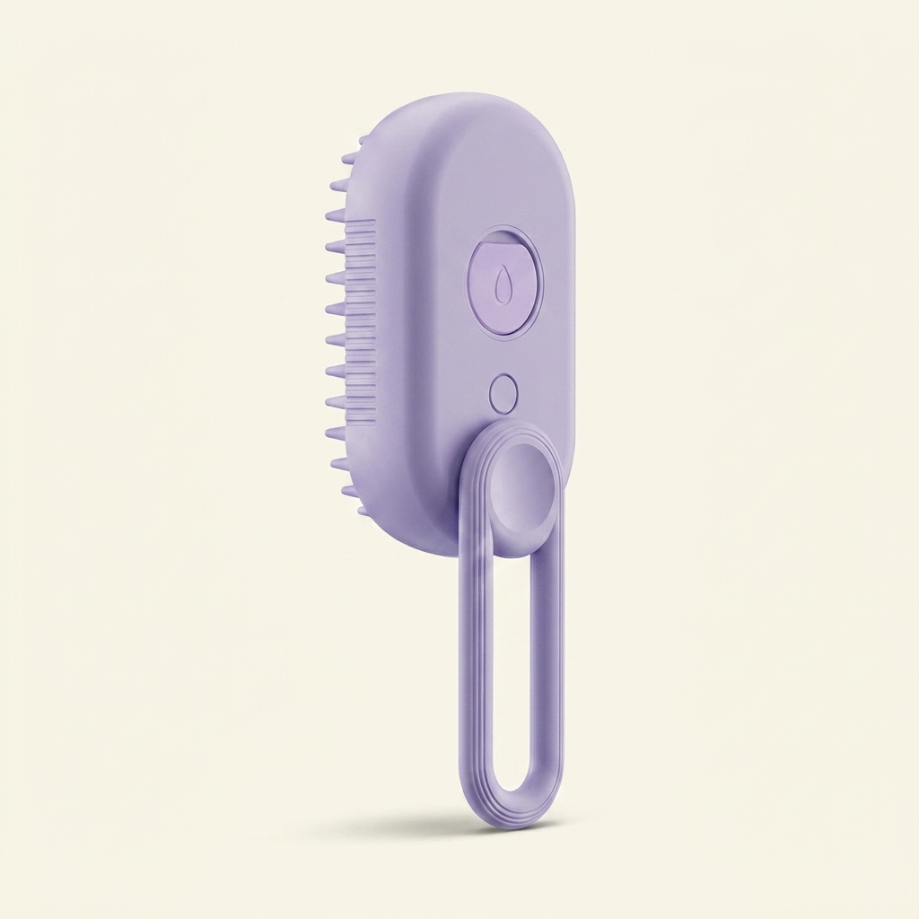 Light Purple 3-in-1 Electric Steamy Spray Pet Brush variant image