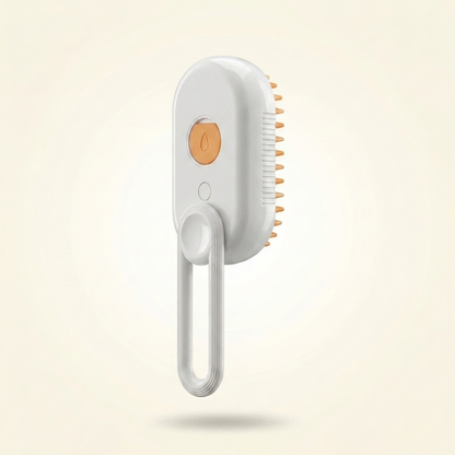 Porcelain White 3-in-1 Electric Steamy Spray Pet Brush