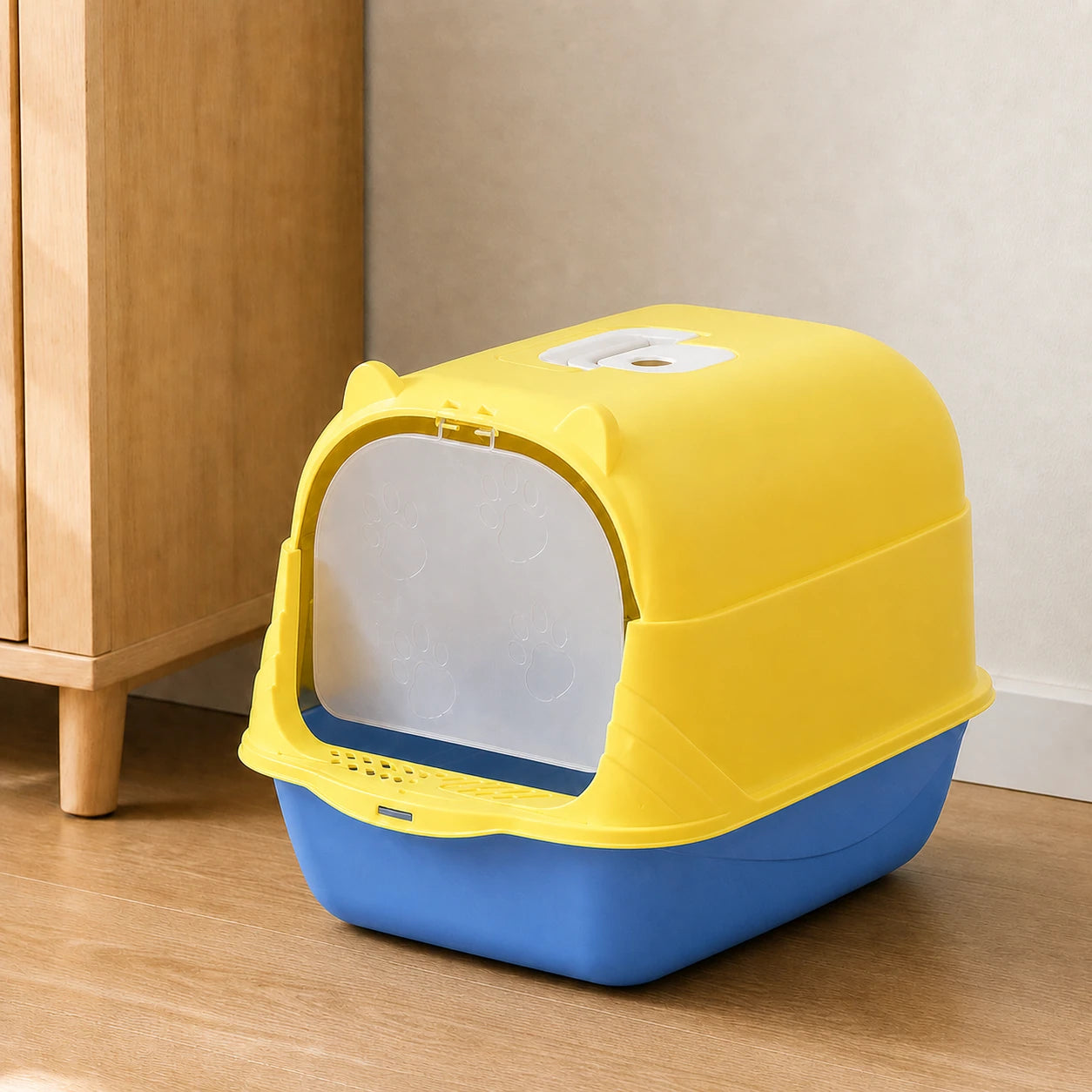 Enclosed Cat Litter Box with Removable Hood